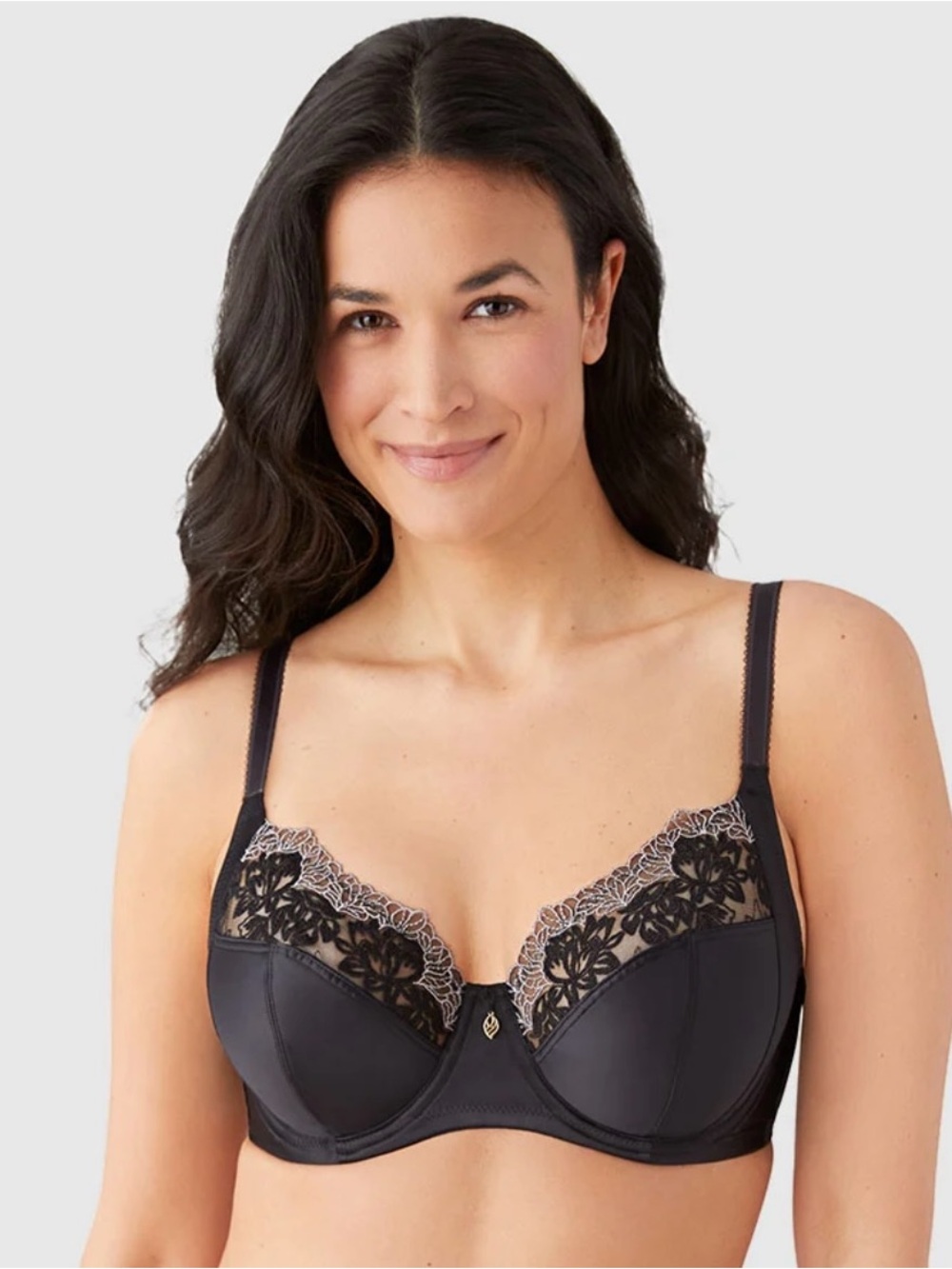 Wacoal | Side Note Underwire Bra in Black | 38DDD